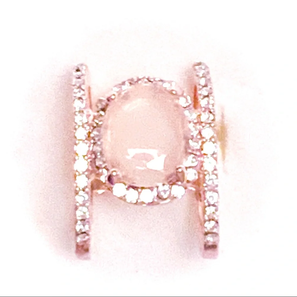 🆕 Gen Rose Quartz Diamond 14k Rose Gold Ring NWT - Picture 6 of 8